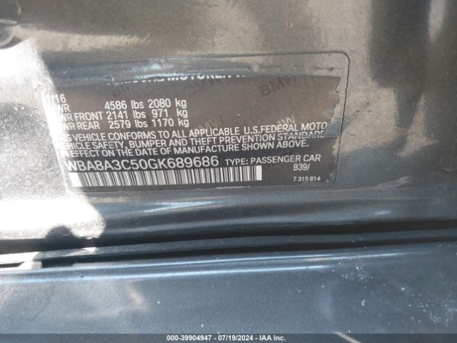 WBA8A3C50GK689686 BMW 320i Xdrive