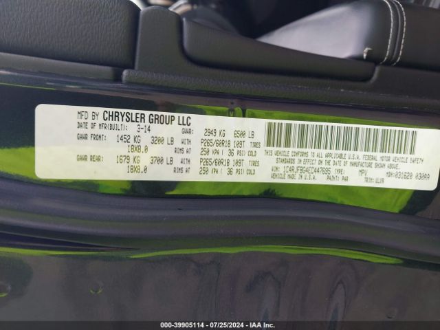 1C4RJFBG4EC447695 Jeep Grand Cherokee Limited