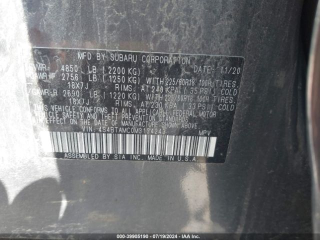 4S4BTAMC0M3134243 Subaru Outback Limited
