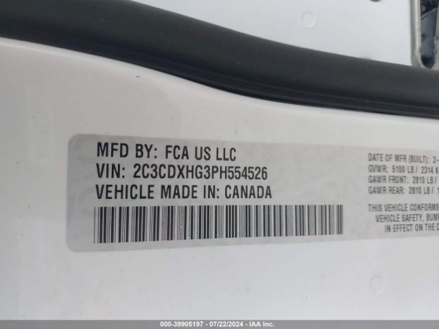 2C3CDXHG3PH554526 Dodge CHARGER GT