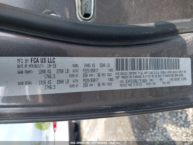 Dodge JOURNEY SE 2018 3C4PDCAB6JT518624 Image 9