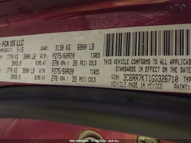 RAM 1500 Express 2016 3C6RR7KT1GG326710 Image 9