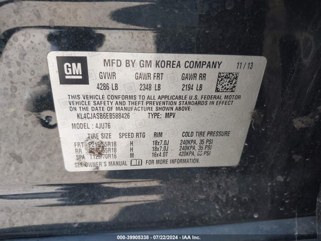 Buick Encore 2014 KL4CJASB6EB588426 Image 9