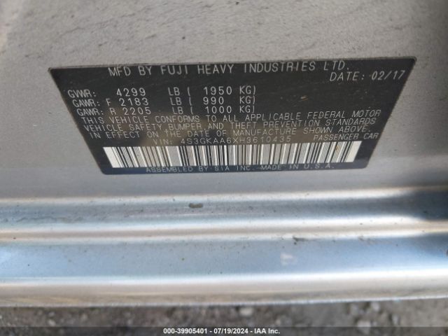 4S3GKAA6XH3610435 Subaru Impreza 2.0i