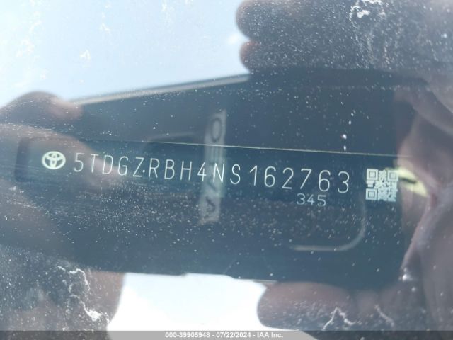 5TDGZRBH4NS162763 Toyota Highlander Xle