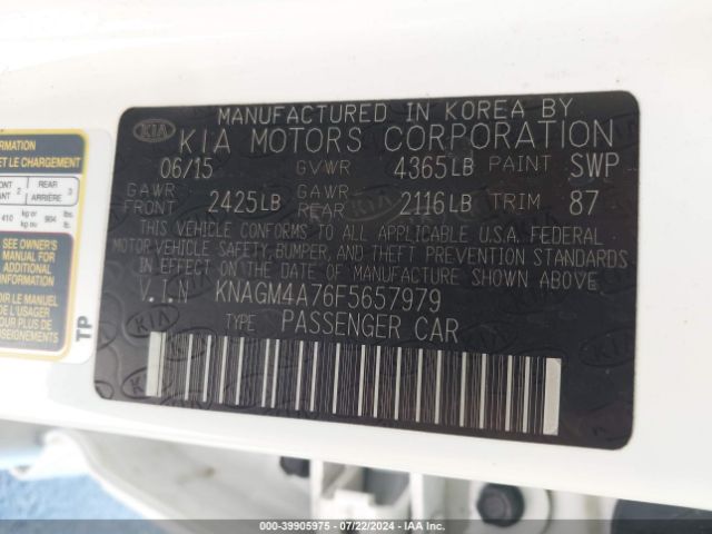 KNAGM4A76F5657979 KIA Optima Lx