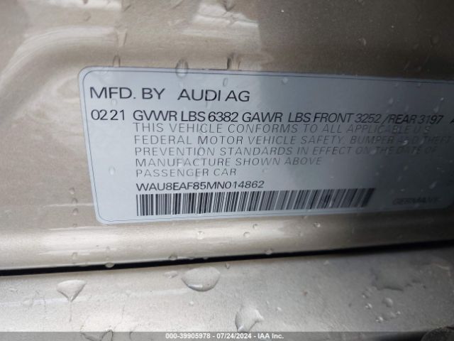 2021 AUDI A8 L WAU8EAF85MN014862 Photo 8