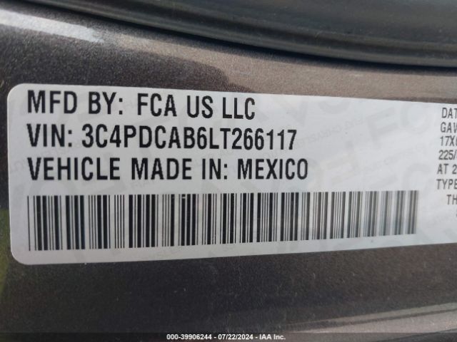 3C4PDCAB6LT266117 Dodge Journey Se Value