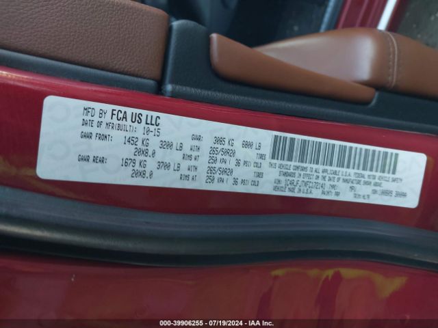 1C4RJFJTXFC172141 Jeep Grand Cherokee Summit