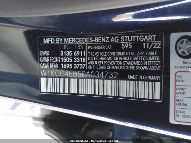W1KCG4EB5PA034732 Mercedes-Benz Eqs 580 4matic
