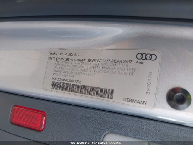 WAUKMAF47JA067782 Audi A4 2.0t Tech Ultra Premium/2.0t Ultra Premium