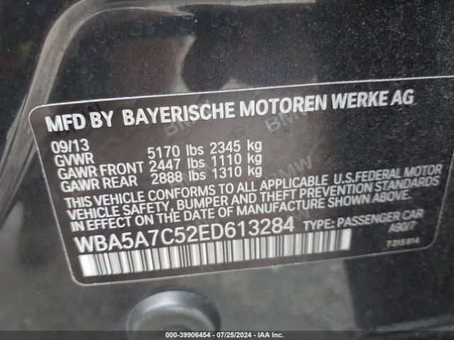 WBA5A7C52ED613284 BMW 528i Xdrive