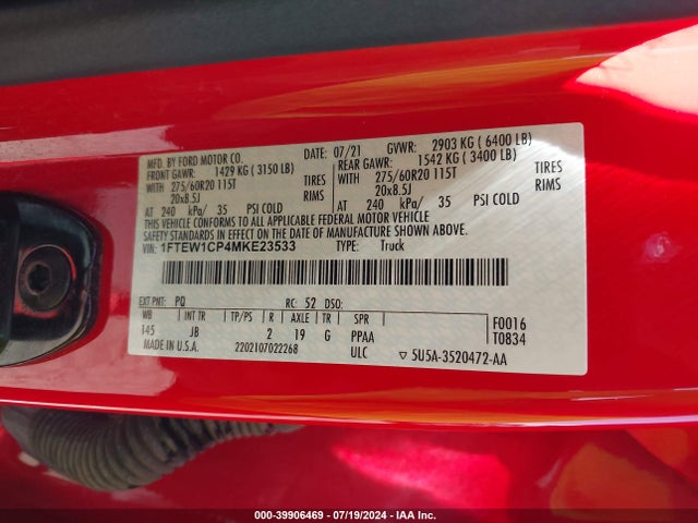 Ford F-150 Xl 2021 1FTEW1CP4MKE23533 Image 9