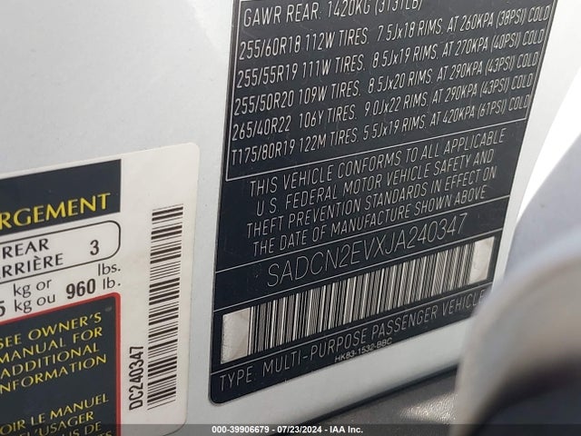 2018 JAGUAR F-PACE SADCN2EVXJA240347 Photo 8