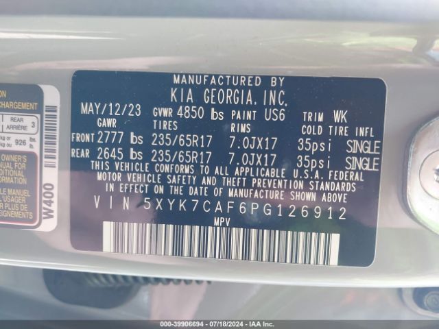 5XYK7CAF6PG126912 KIA Sportage X-pro Prestige
