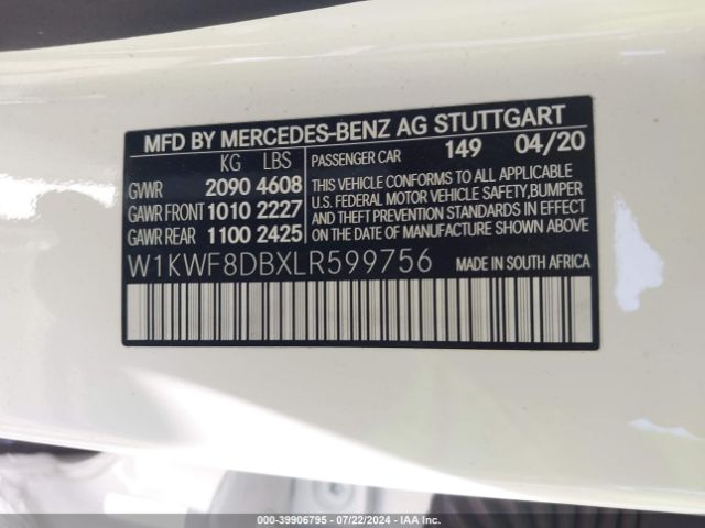 W1KWF8DBXLR599756 Mercedes-Benz C 300
