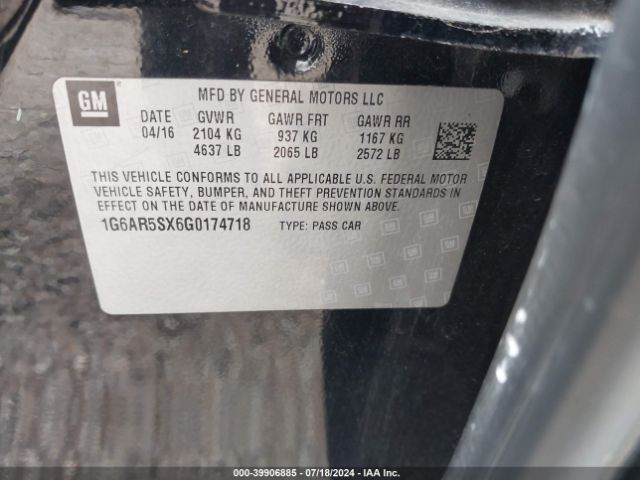 1G6AR5SX6G0174718 Cadillac Cts Luxury Collection