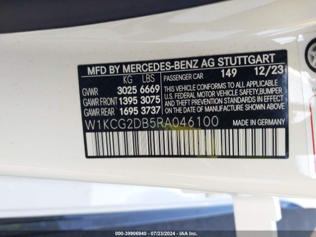 W1KCG2DB5RA046100 Mercedes-Benz EQS 450+