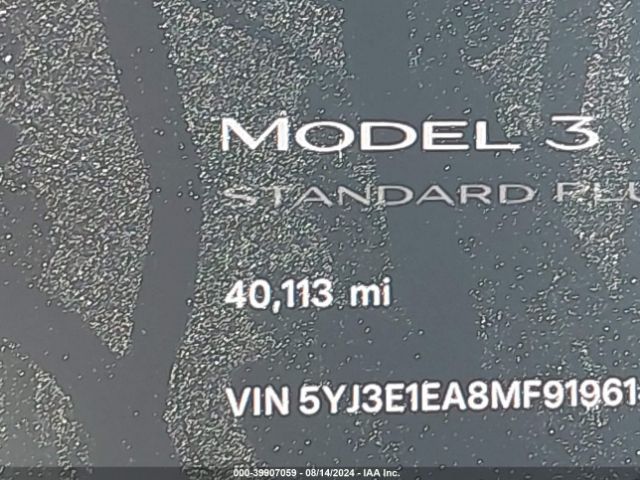 5YJ3E1EA8MF919614 Tesla Model 3 Standard Range Plus Rear-wheel Drive