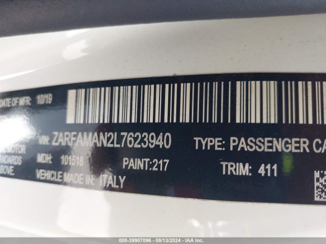 ZARFAMAN2L7623940 Alfa Romeo Giulia Sport Rwd