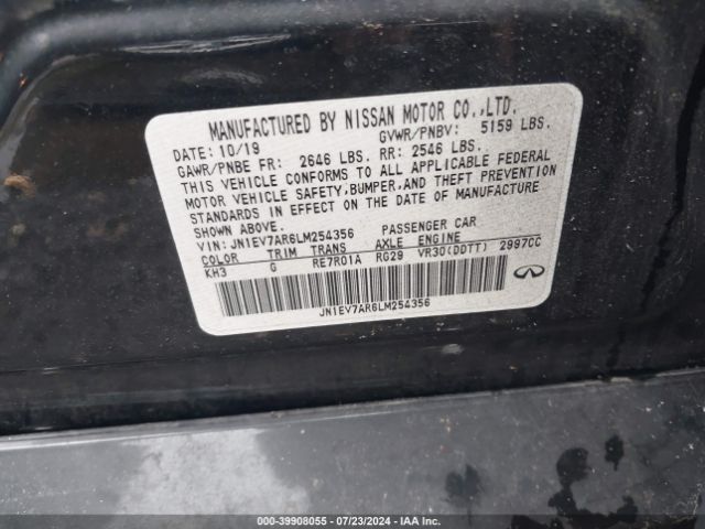 JN1EV7AR6LM254356 Infiniti Q50 Edition 30 Awd