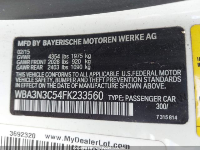 WBA3N3C54FK233560 BMW 428i