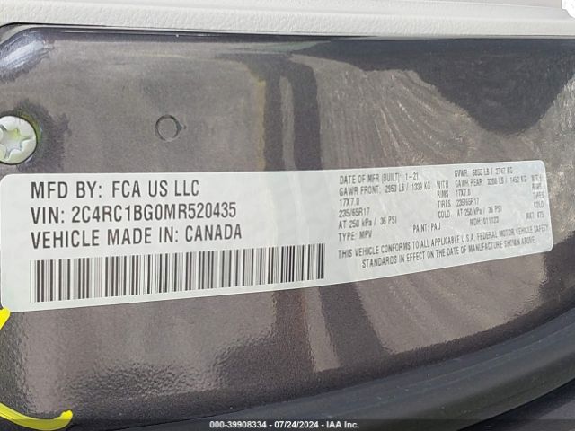 2C4RC1BG0MR520435 Chrysler Pacifica Touring L