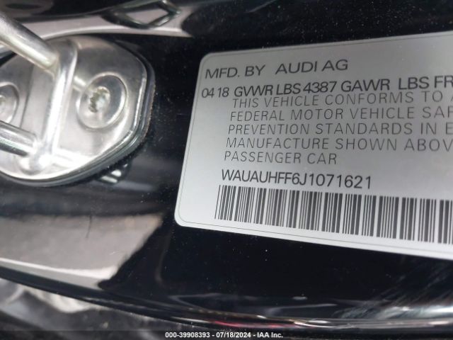WAUAUHFF6J1071621 Audi A3 2.0t Premium/2.0t Tech Premium