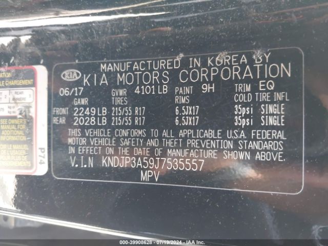 KNDJP3A59J7535557 KIA SOUL +