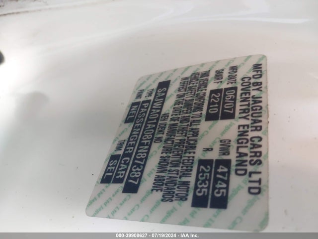 2008 JAGUAR S-TYPE SAJWA01A08FN87387 Photo 8