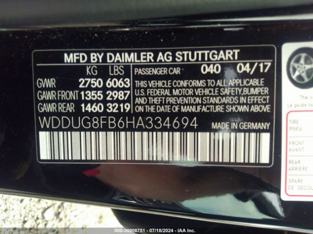 WDDUG8FB6HA334694 Mercedes-Benz S 550 4matic