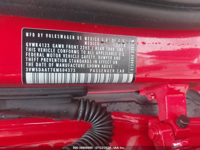 3VW5DAAT7KM504373 Volkswagen Beetle 2.0t Final Edition Se/2.0t Final Edition Sel/2.0t S/2.0t Se