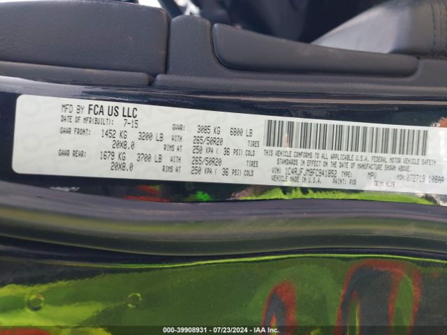 1C4RJFJM9FC941852 Jeep Grand Cherokee Summit