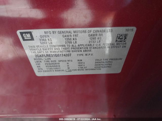 2GKFLRE31G6174397 GMC Terrain Denali