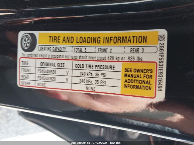 39909144 :رقم المزاد ، 2G61P5S31E9316494 vin ، 2014 Cadillac Xts Premium مزاد بيع