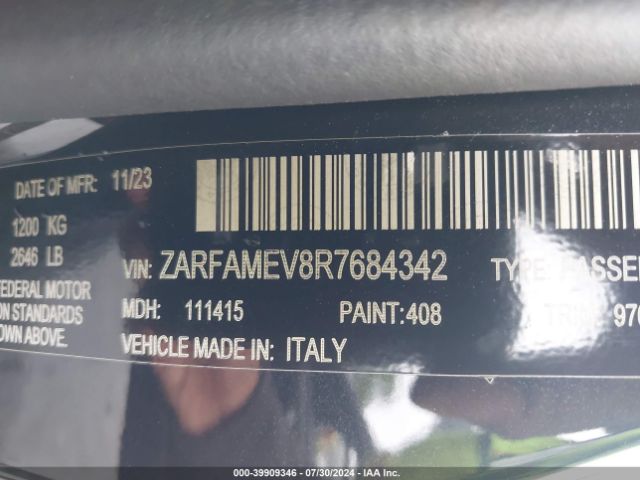 ZARFAMEV8R7684342 Alfa Romeo Giulia Quadrifoglio Carbon