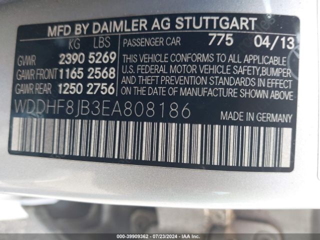 WDDHF8JB3EA808186 Mercedes-Benz E 350 4matic