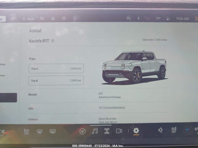 Rivian R1t Adventure 2022 7FCTGAAA5NN016933 Image 7