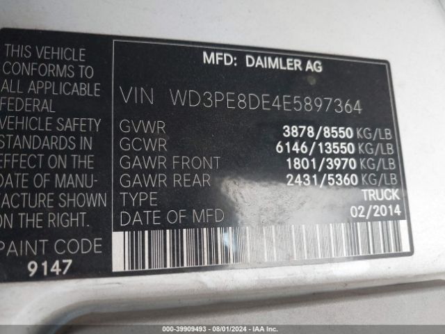 WD3PE8DE4E5897364 Mercedes-Benz Sprinter 2500 High Roof