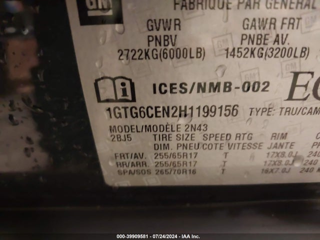 1GTG6CEN2H1199156 GMC CANYON SLE