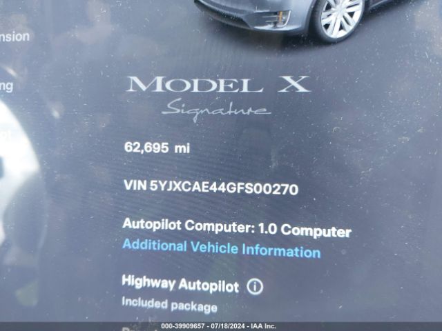 5YJXCAE44GFS00270 Tesla Model X 60d/p100d/p90d