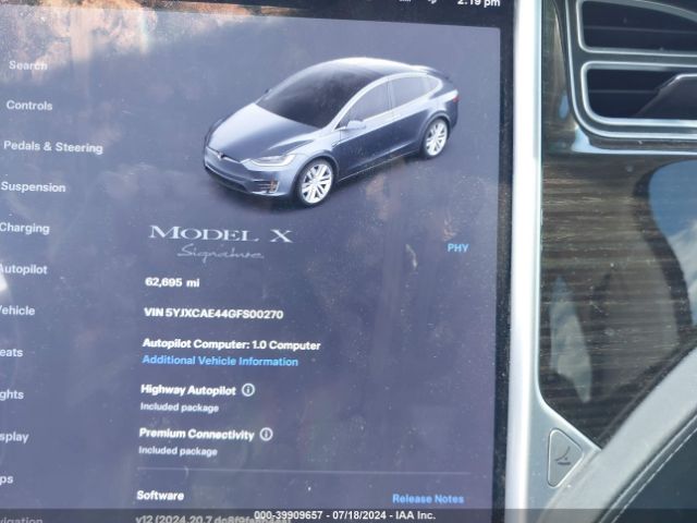 5YJXCAE44GFS00270 Tesla Model X 60d/p100d/p90d