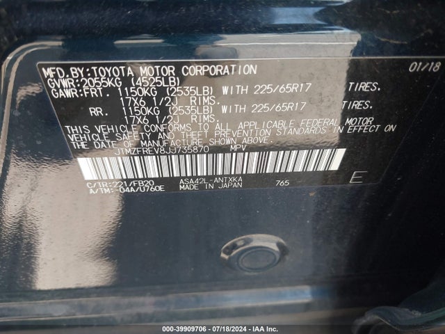 Toyota RAV4 LE 2018 JTMZFREV8JJ735870 Image 9