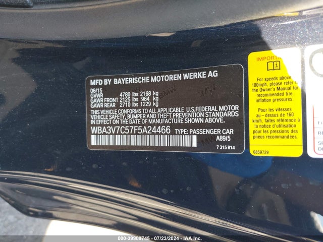 WBA3V7C57F5A24466 BMW 428i