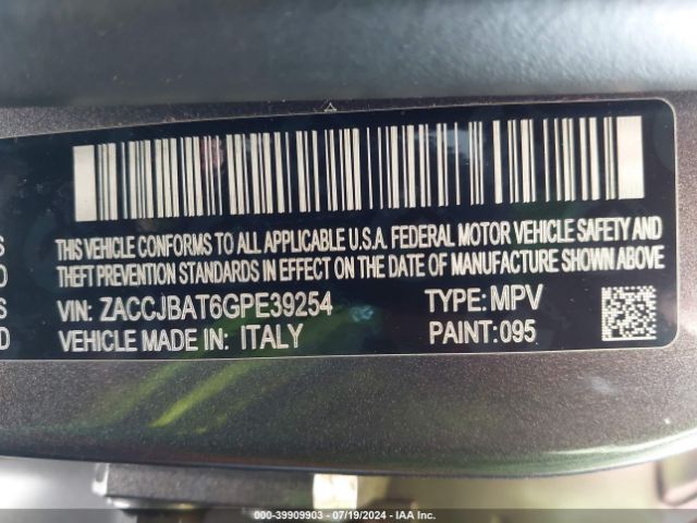 ZACCJBAT6GPE39254 Jeep Renegade Sport