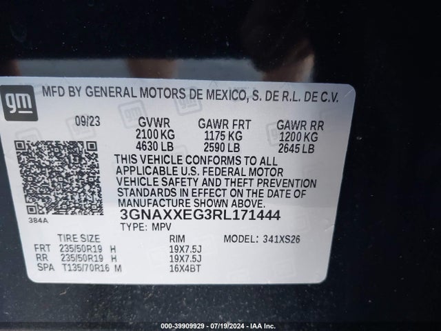 Chevrolet Equinox Awd Premier 2024 3GNAXXEG3RL171444 Image 9