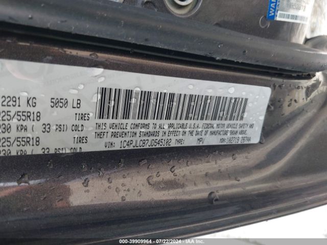 1C4PJLCB7JD545102 Jeep Cherokee Latitude Fwd