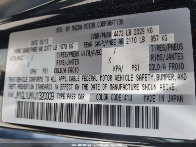 JM1GL1UMXJ1320009 Mazda Mazda6 Sport