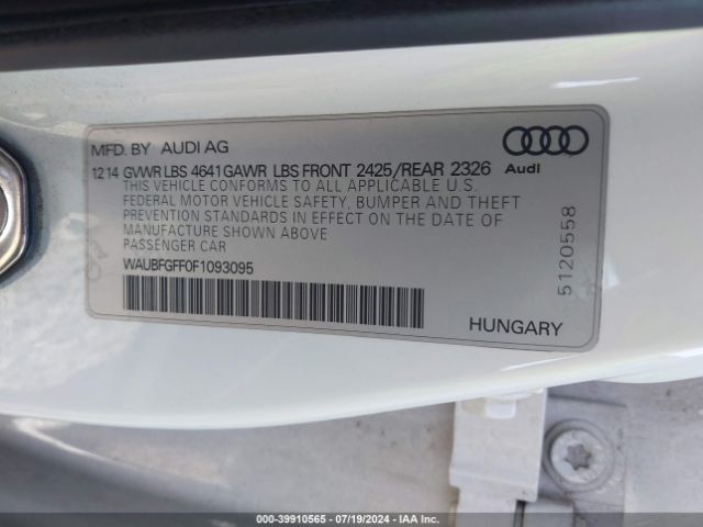 WAUBFGFF0F1093095 Audi S3 2.0t Premium Plus