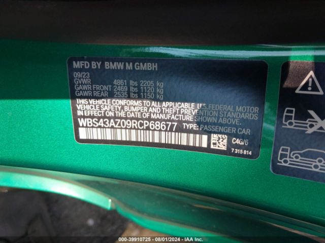 WBS43AZ09RCP68677 BMW M4 Competition Xdrive